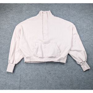 Popflex Ooey Gooey Half Zip Sweatshirt Womens Small Medium Pink Ice Oversized